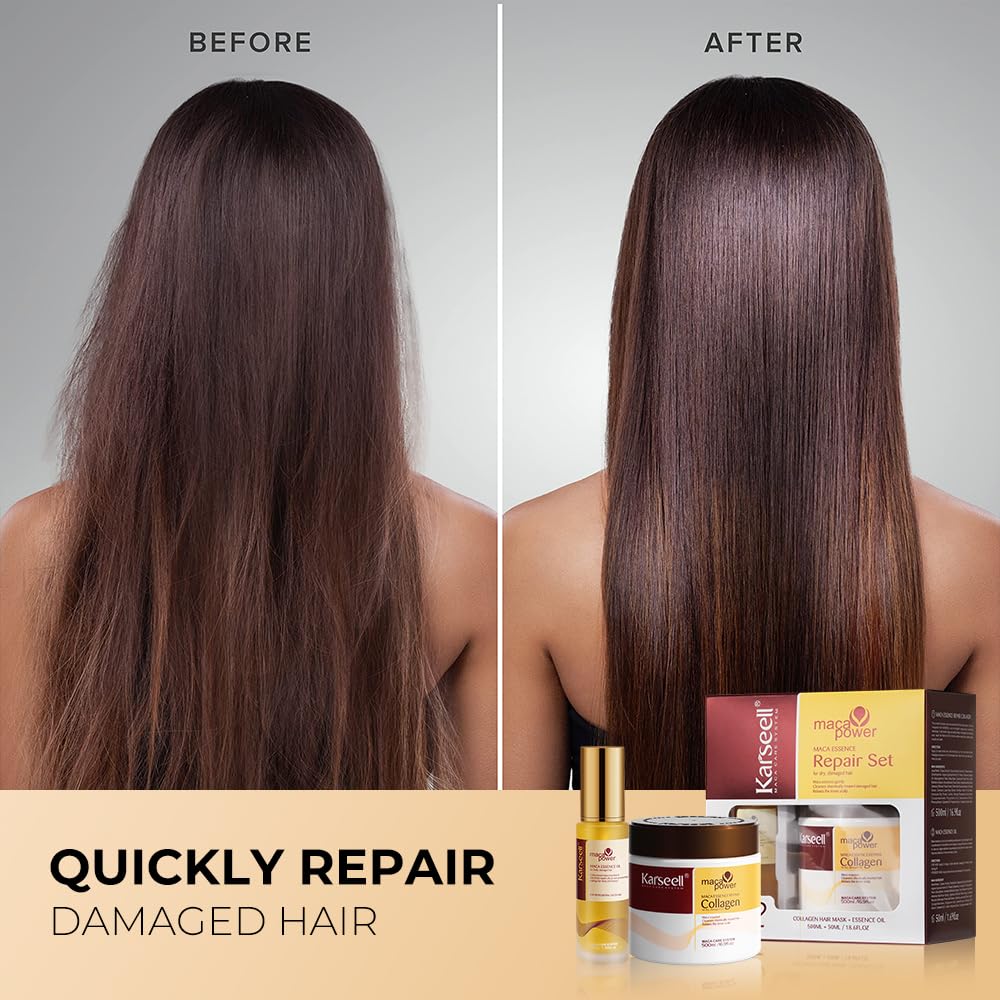 Karseell ingredients close-up with collagen and argan for healthy hair