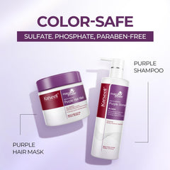 Karseell Maca Power Purple Shampoo foam closeup demonstrates creamy lather and pigment action.