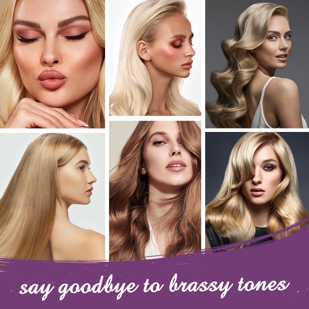 Karseell Purple Hair Mask brass tone neutralization on highlighted strands.