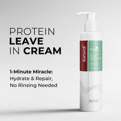 Karseell Repair Protein Cream application on damp hair highlighting detangling and moisture benefits.