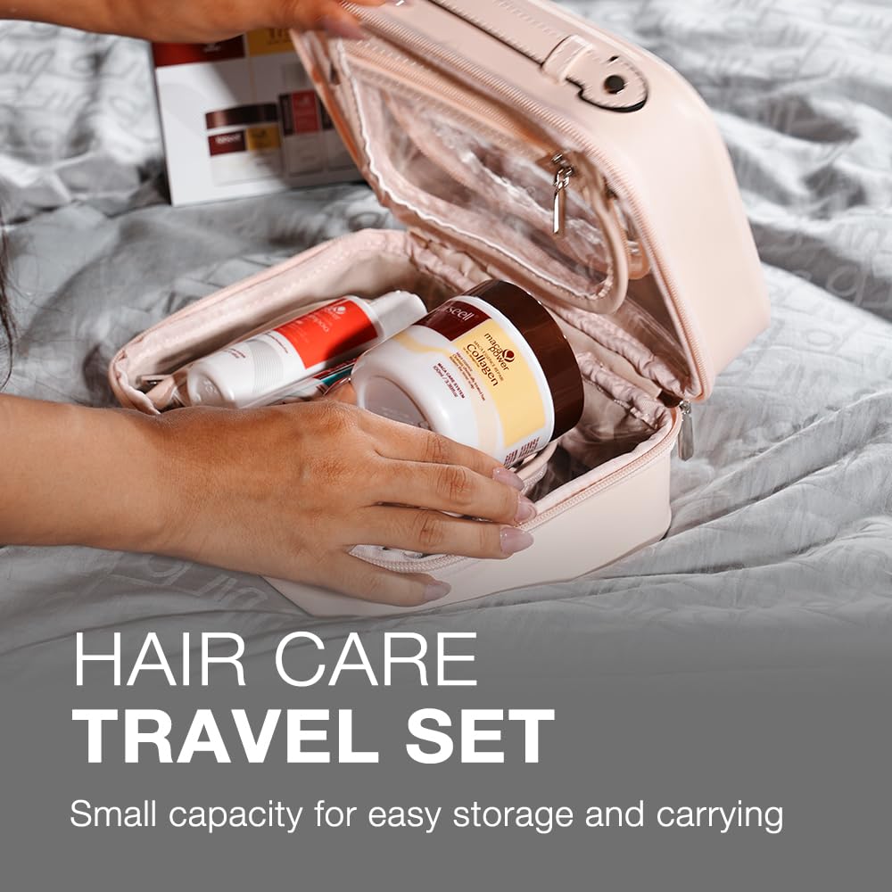 Karseell travel-essentials-kit layout with TSA-friendly sizes for easy travel.
