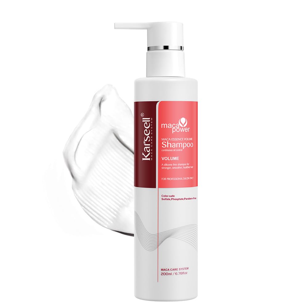 Karseell Volume Shampoo bottle on shelf showing lightweight volume for fine hair