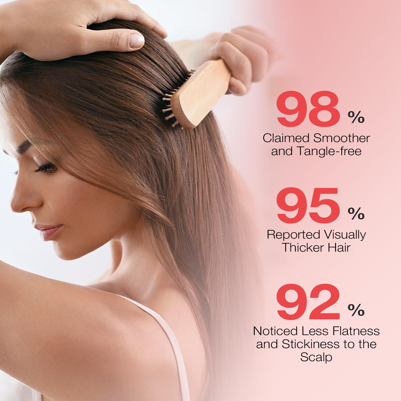 Karseell Volume Shampoo model with fine hair showcasing lift