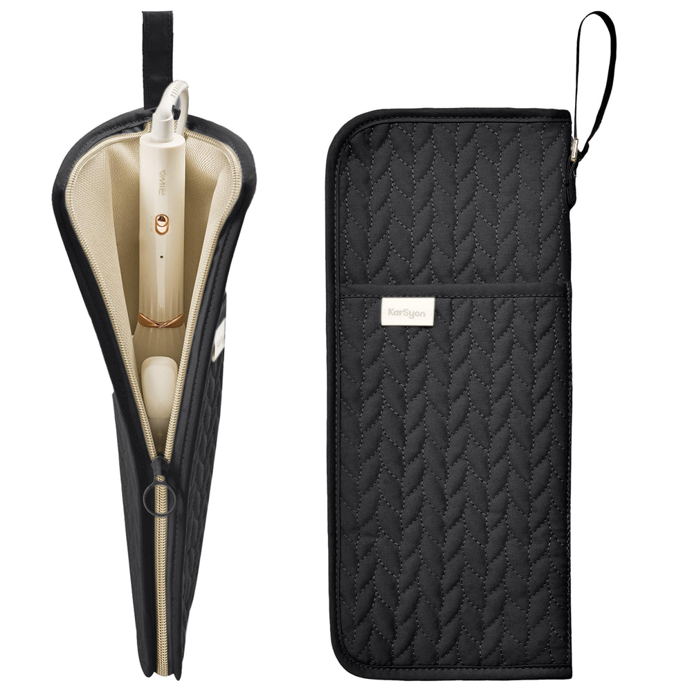 KarSyon hot tools organizer bag open shows quick-access storage for convenient styling