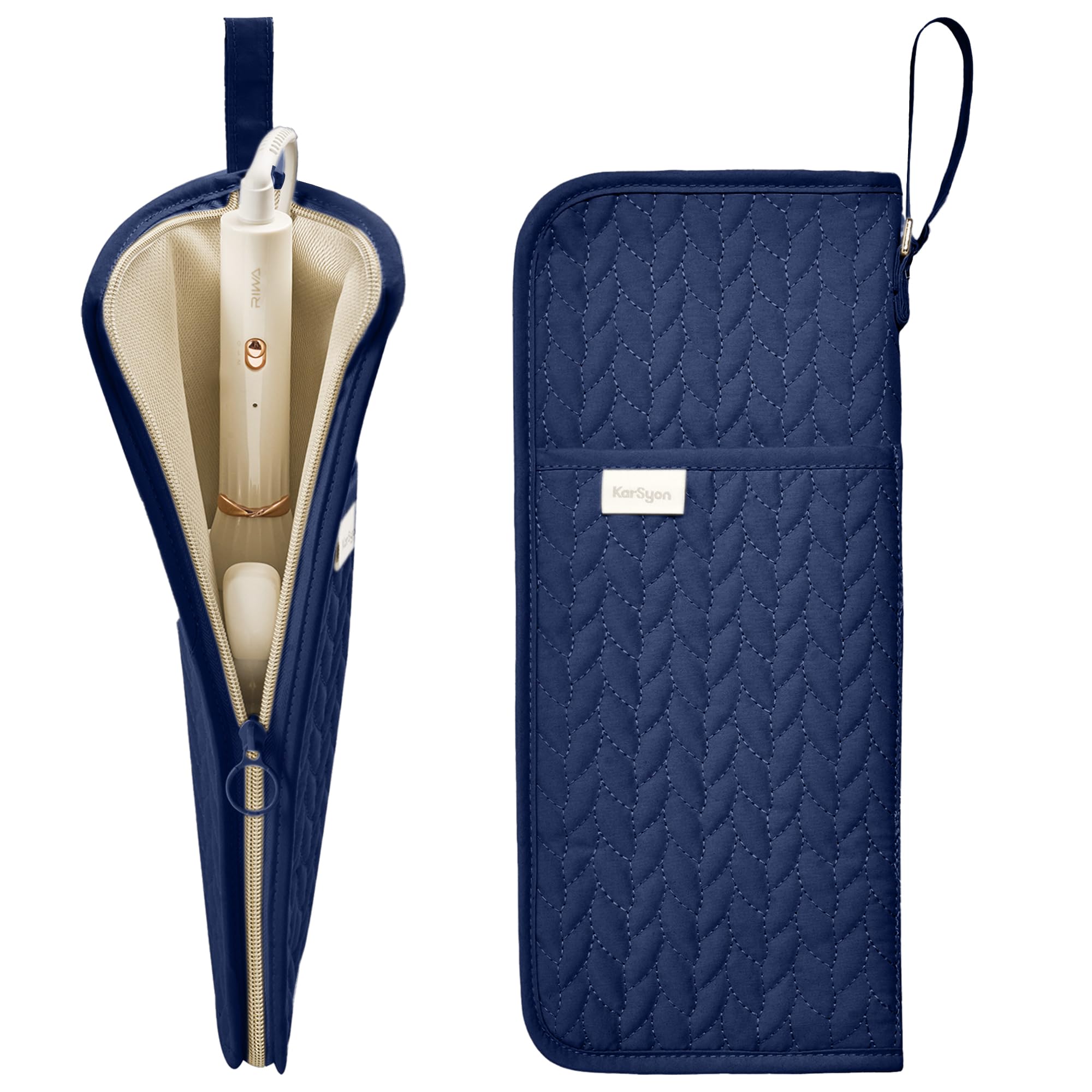 KarSyon hot tools organizer blue mat and pouch for safe storage