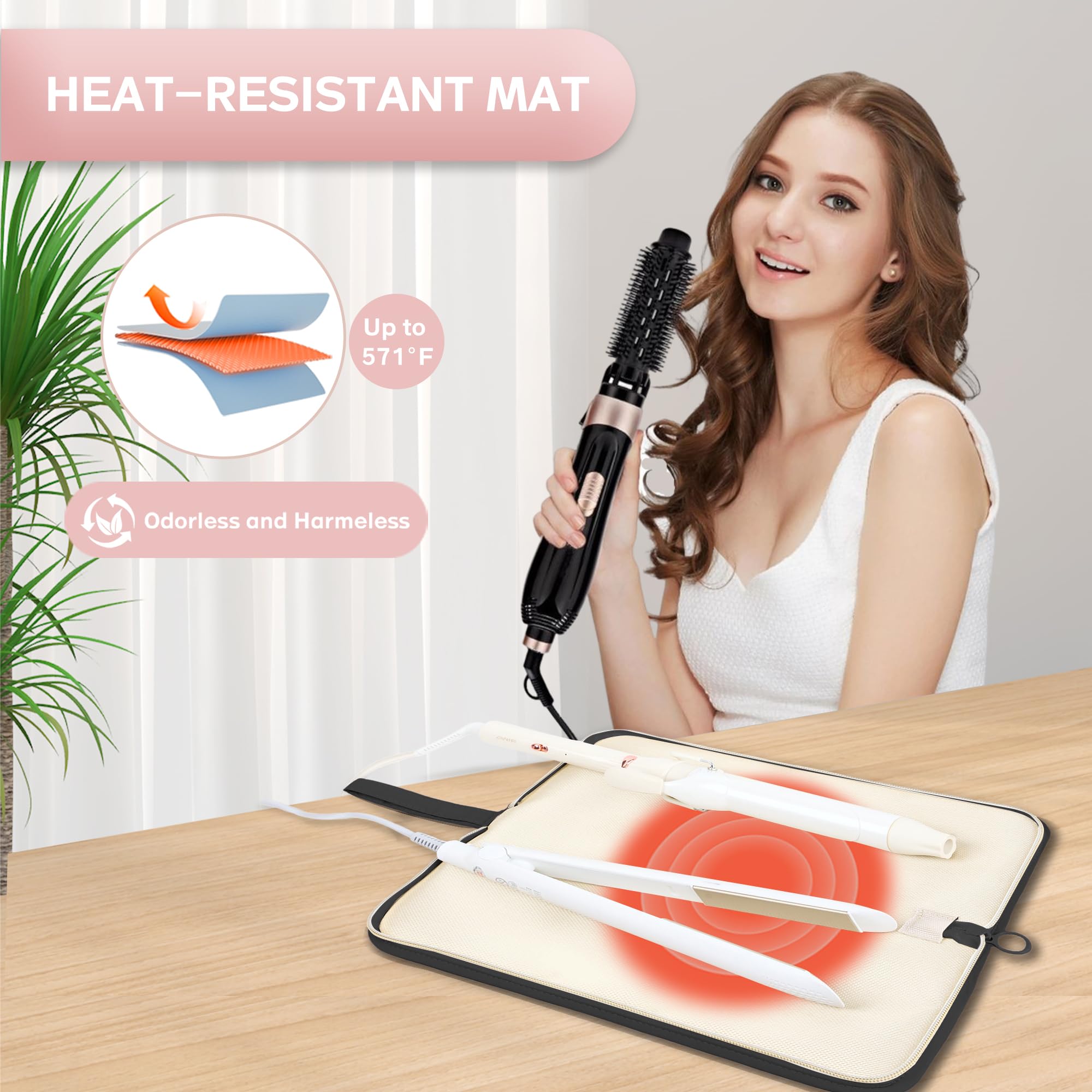 KarSyon hot tools organizer durable material peach skin fabric with soft touch and protection