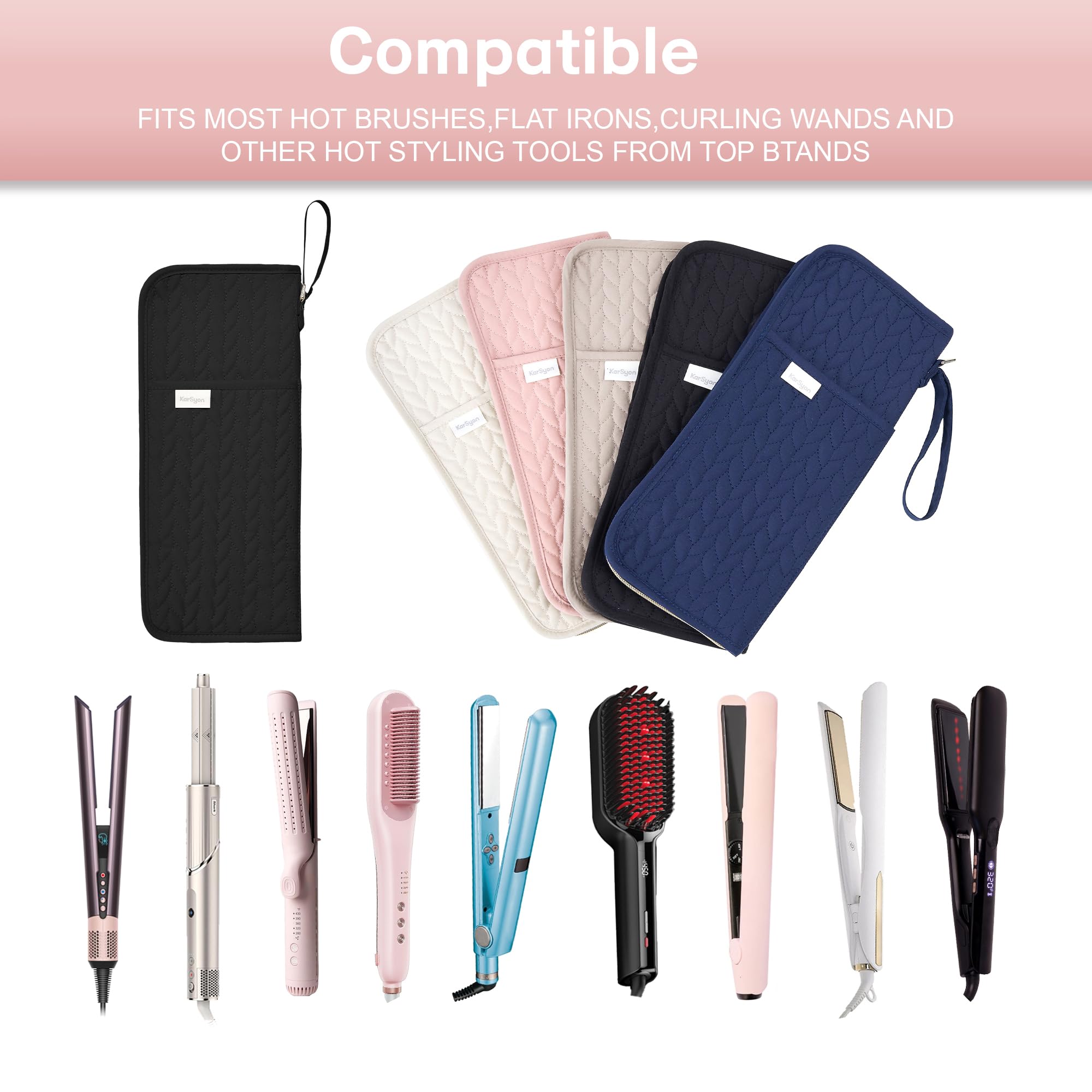 KarSyon hot tools organizer soft peach-skin finish premium feel that resists dust and wear