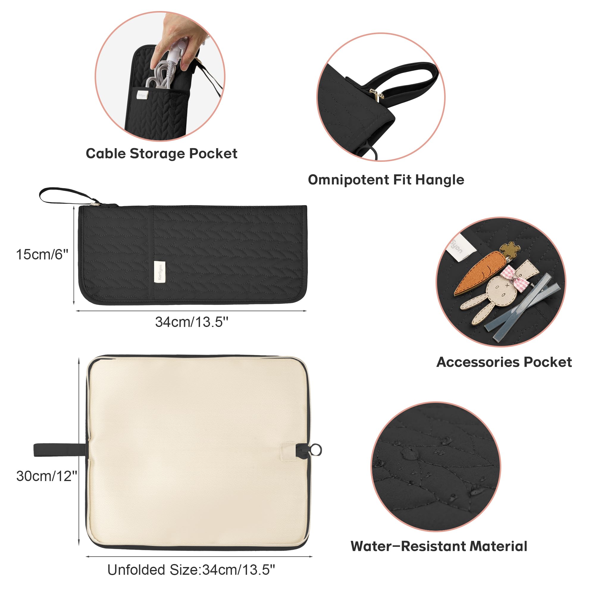 KarSyon hot tools organizer travel-ready lightweight and compact for trips and salon use