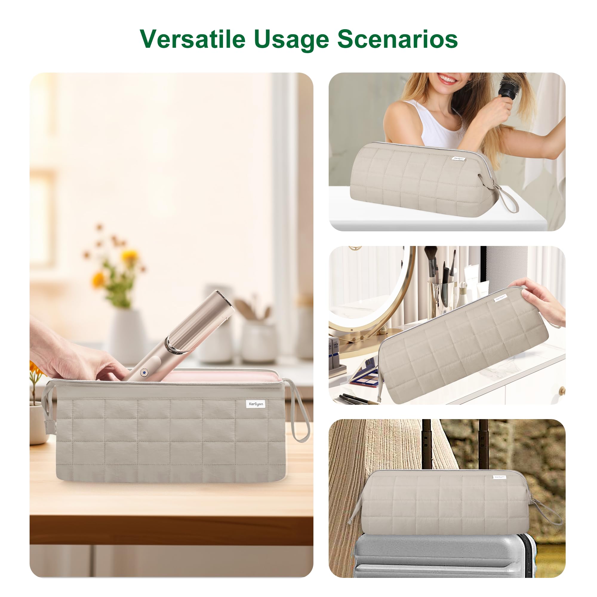 KarSyon multi-use organizer suits travel, gym, or beauty routines.