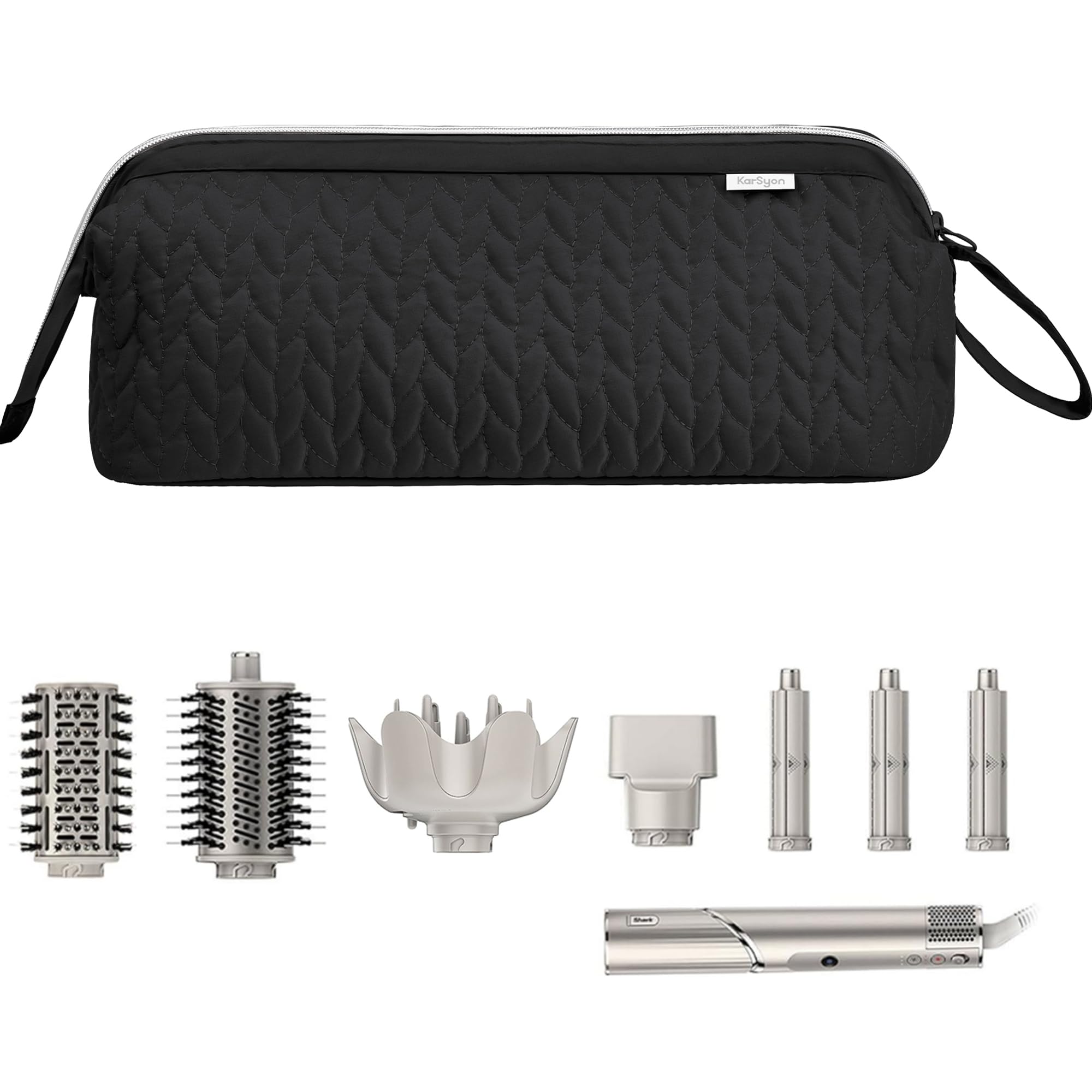 Karsyon Shark Flex Style Case front view shows rugged exterior for travel protection.