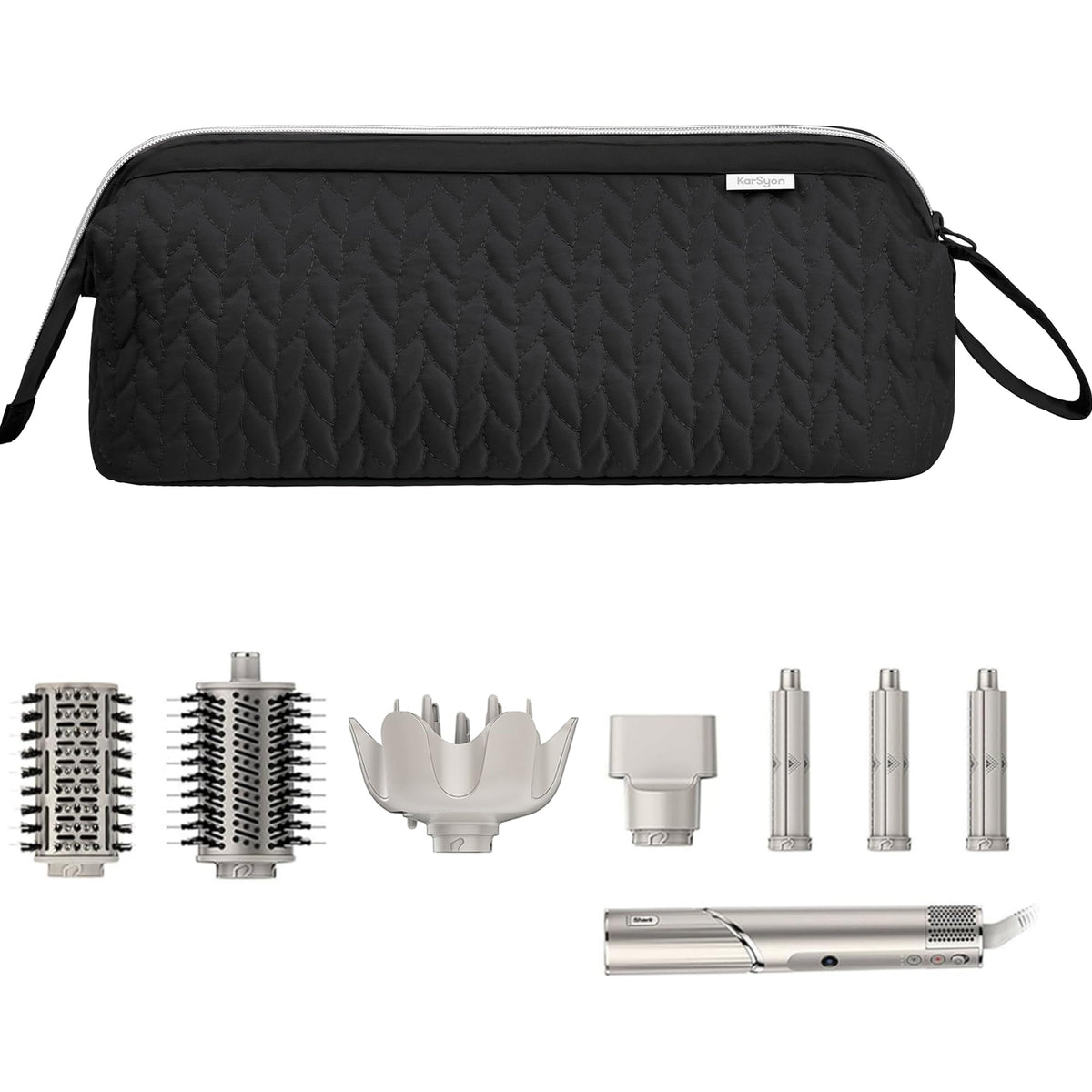 Karsyon Shark Flex Style Case front view shows rugged exterior for travel protection.