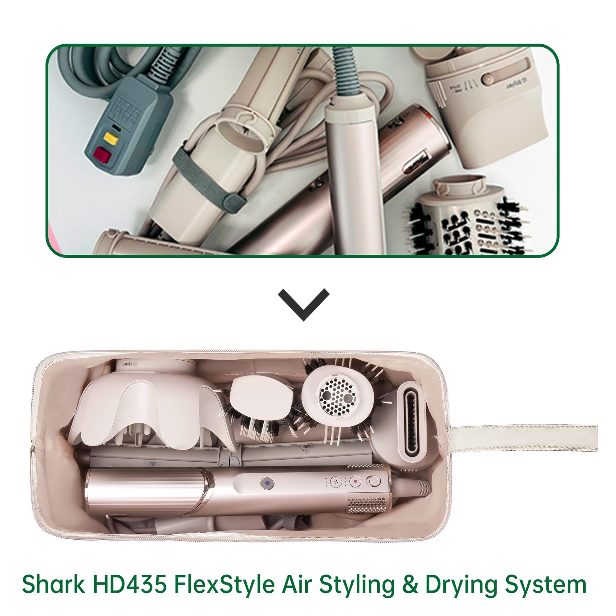 Shark Flex Style case placed inside luggage for compact travel