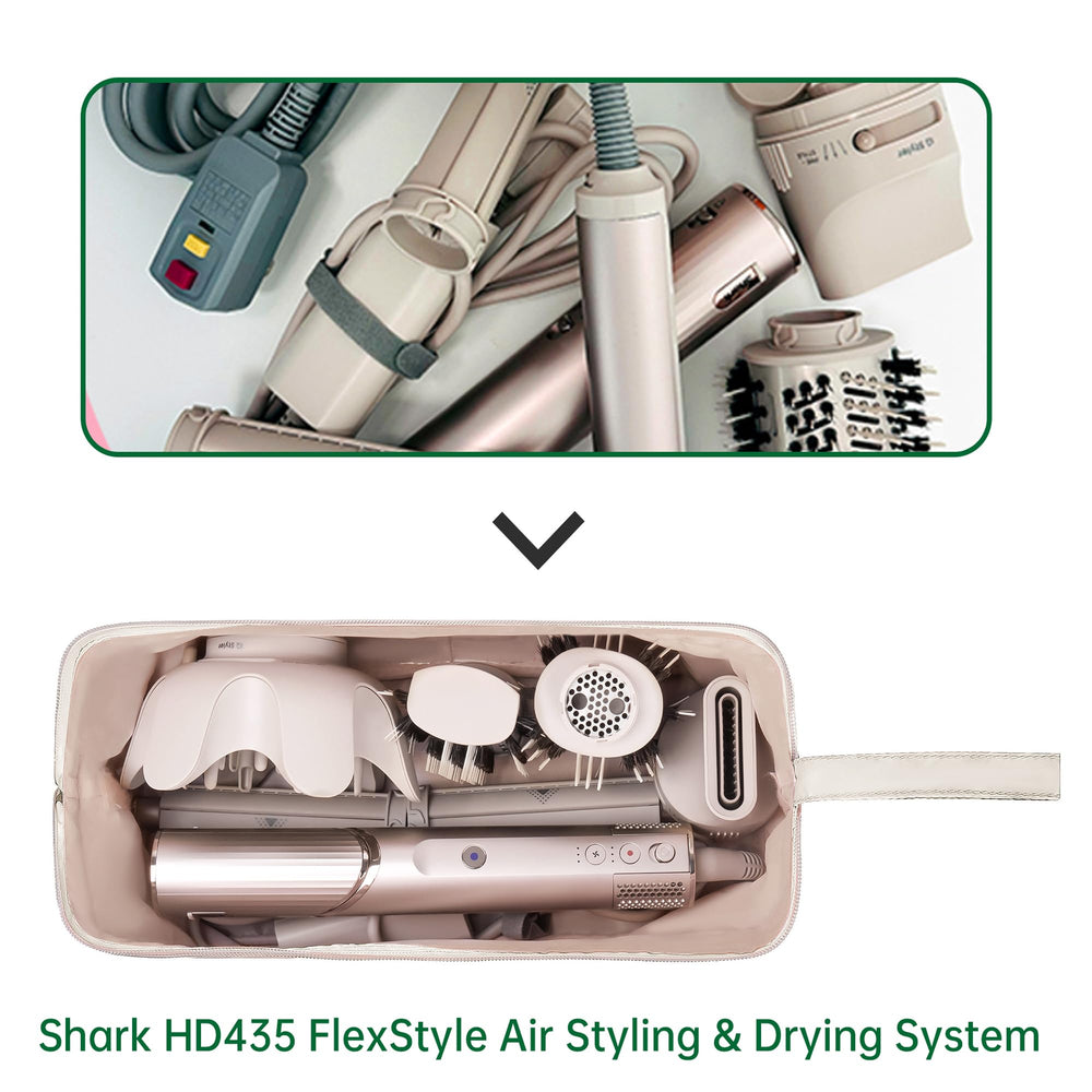 Shark Flex Style case placed inside luggage for compact travel