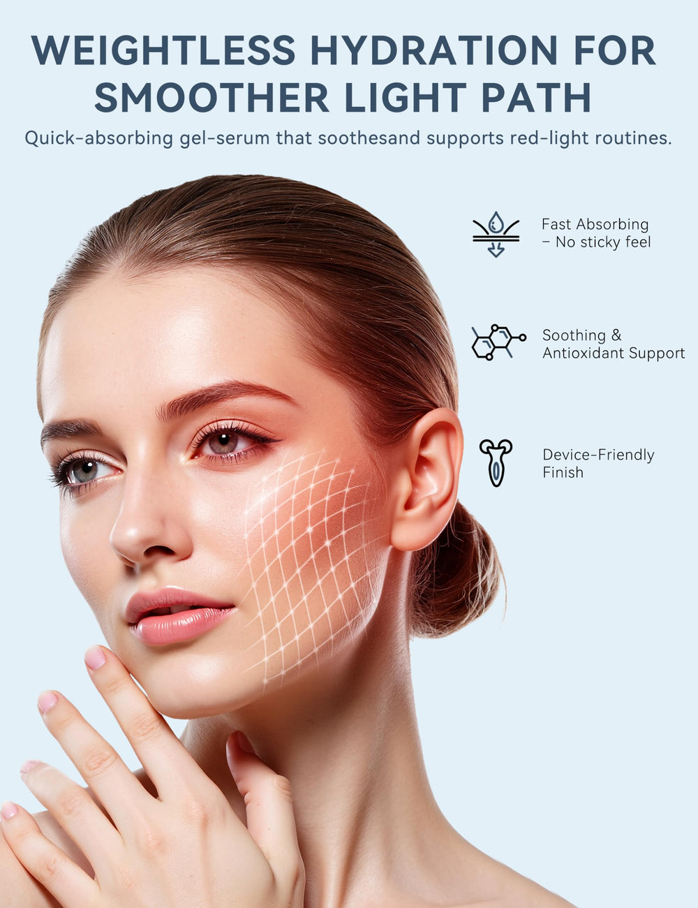 KARUNO hydration ingredients panel highlights hyaluronic acid and glycerin for deep moisture.