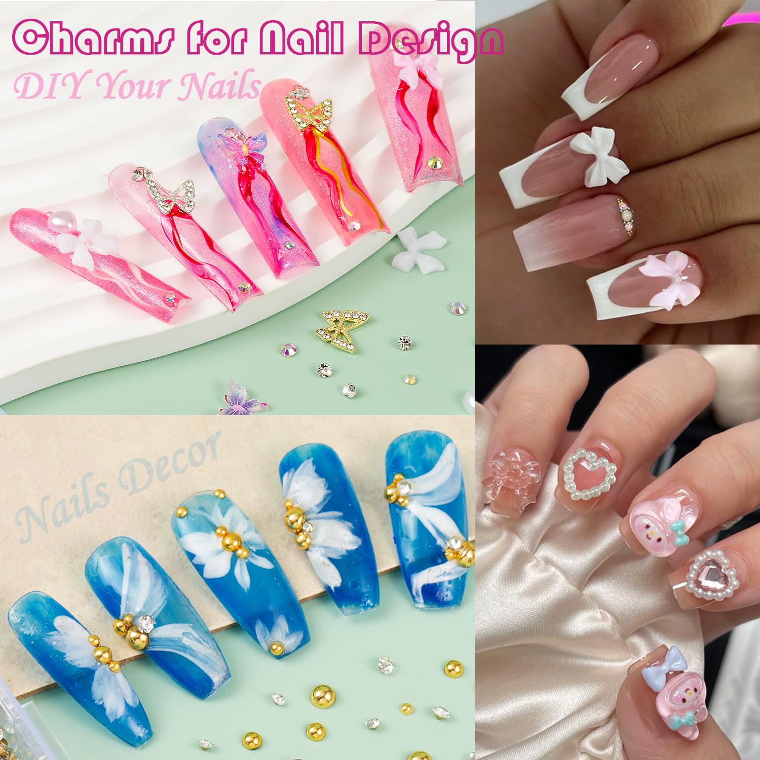 Kasither perlas doradas para uñas, elegancia discreta en cada detalle.