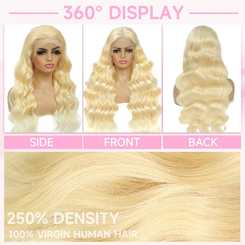 Kassamo 613 lace front wig close-up shows 13x6 HD lace for seamless scalp appearance.