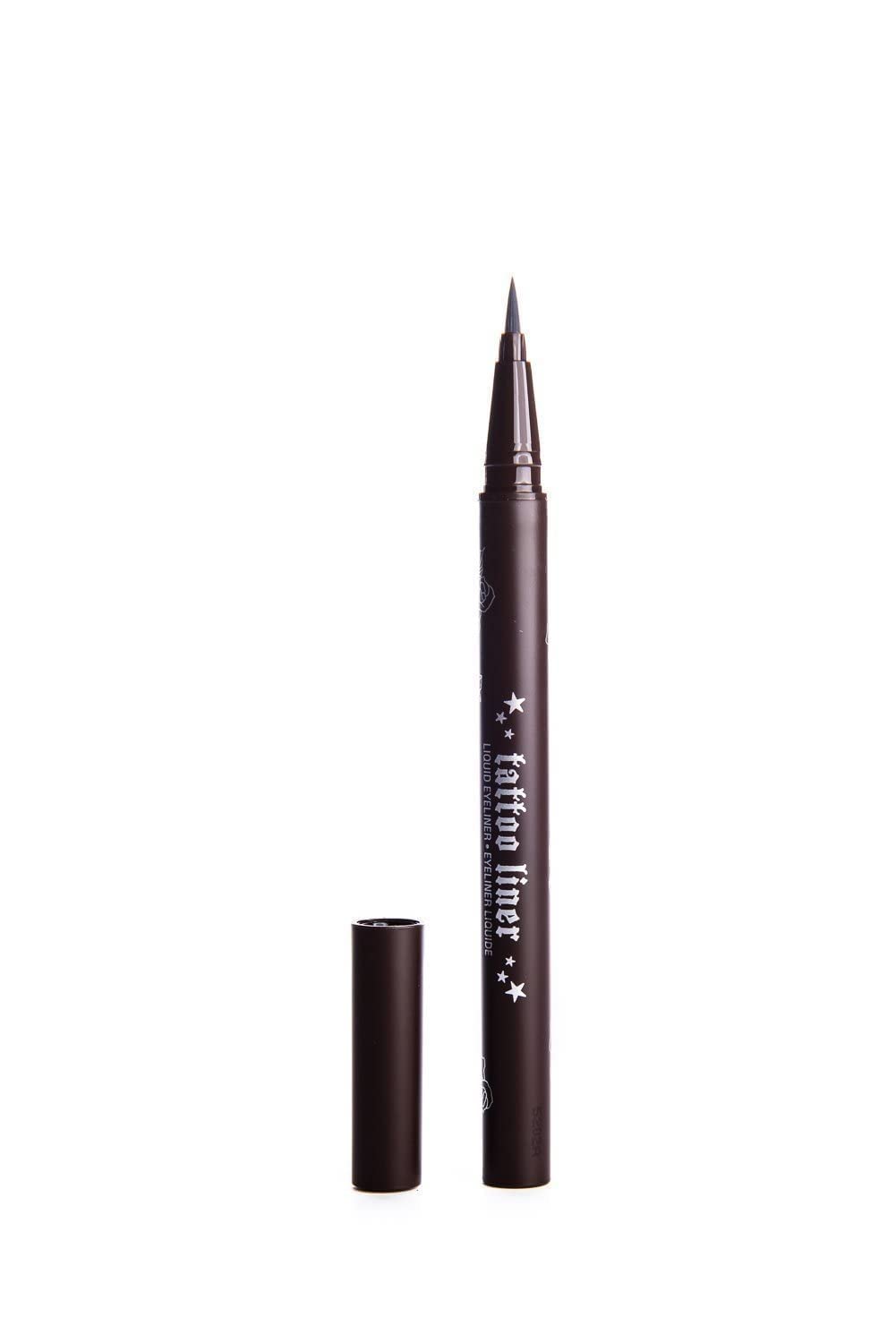 Kat Von D Tattoo Liner Mad Max Brown application stroke demonstrating smooth draw.