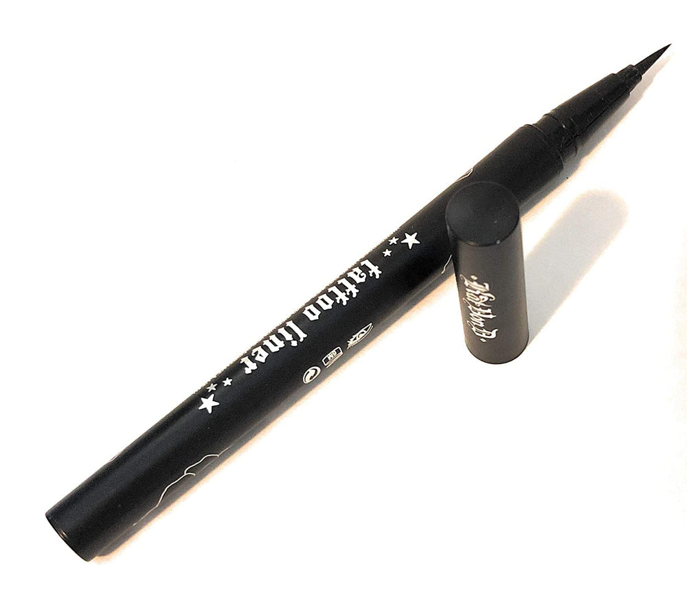 Kat Von D Tattoo Liner Trooper Black swatch showing bold full-coverage line.