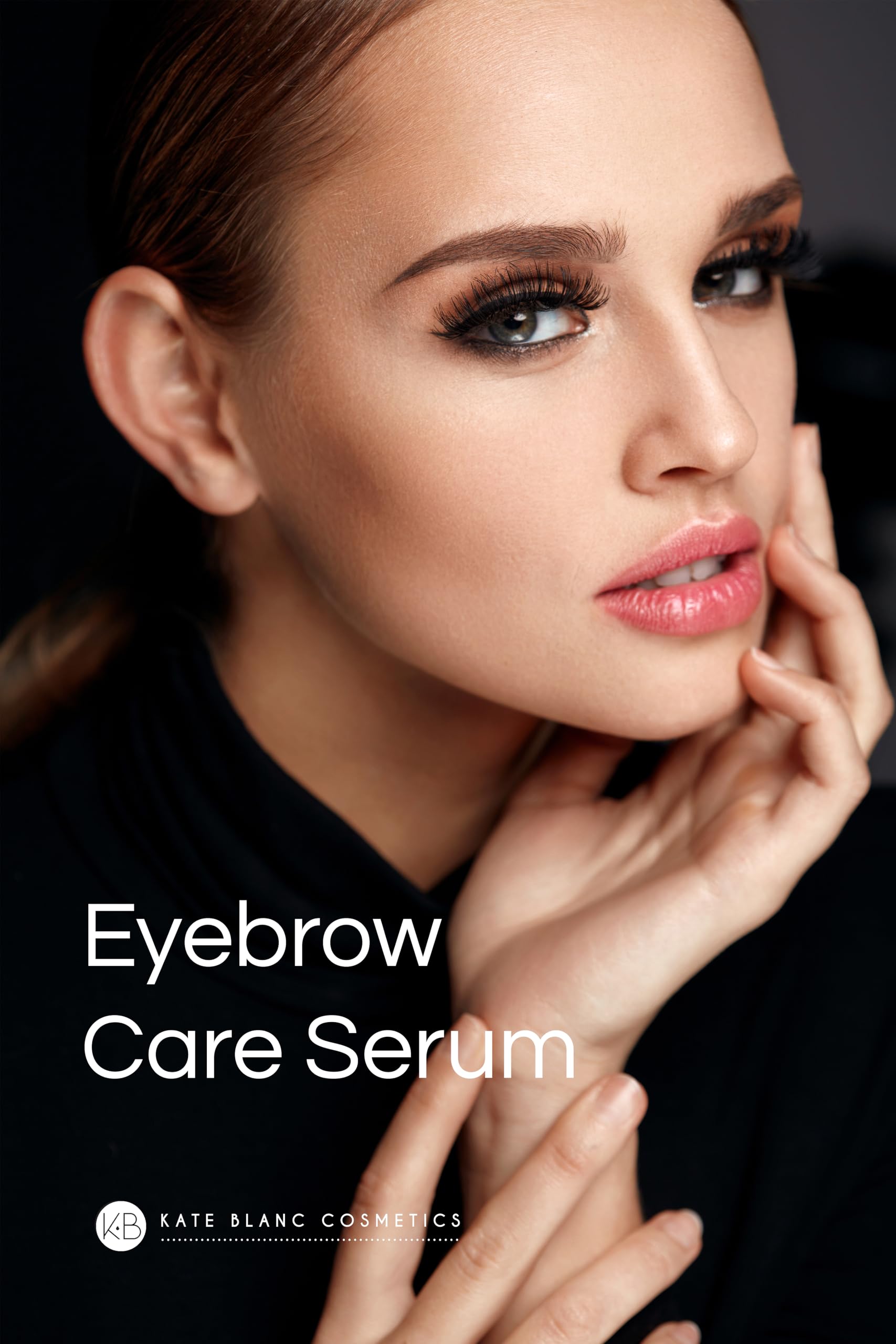 Kate Blanc Cosmetics applied along lashes and brows to condition and define hairs