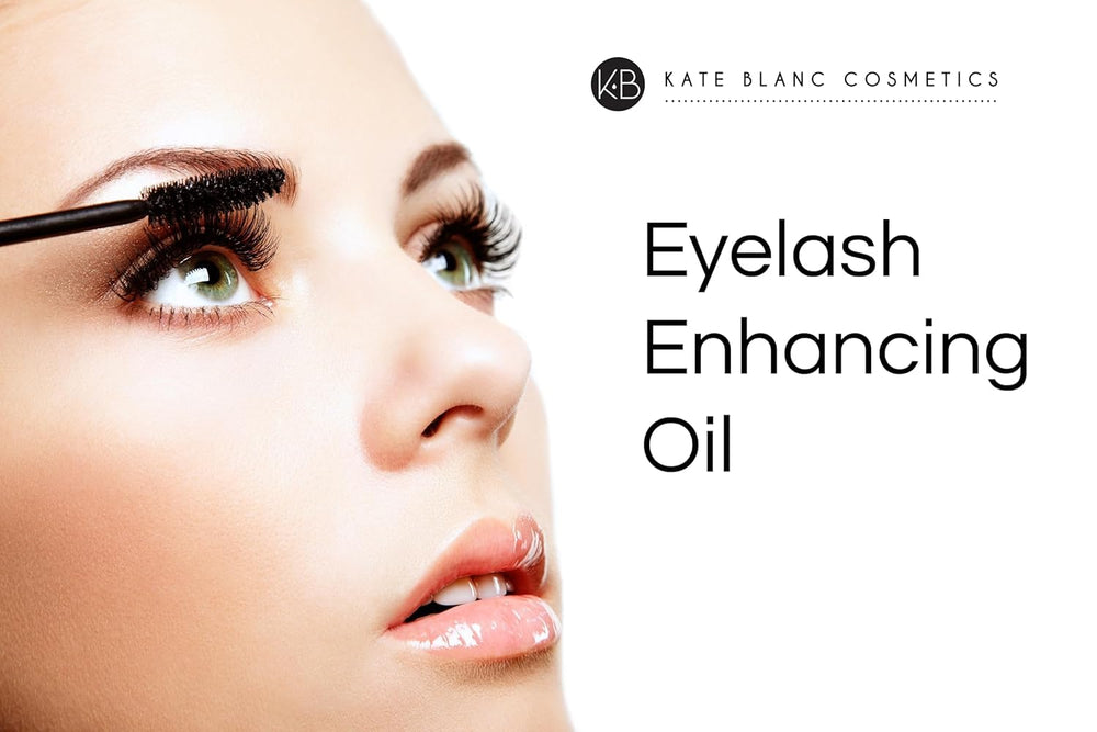 Kate Blanc Cosmetics Castor Oil dropper application for precise brow and lash line care