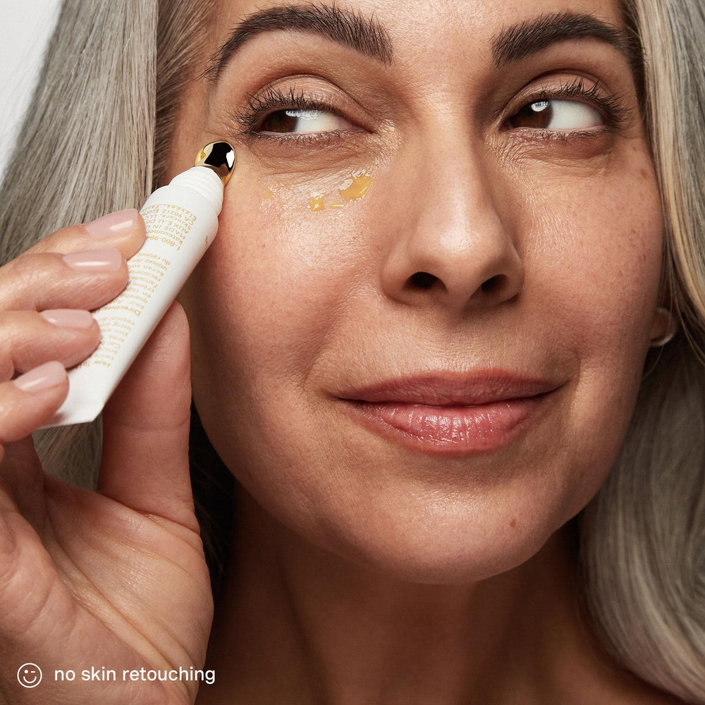 Graphic of Bio-Retinol and Hyaluronic Acid components in Kate Somerville eye cream