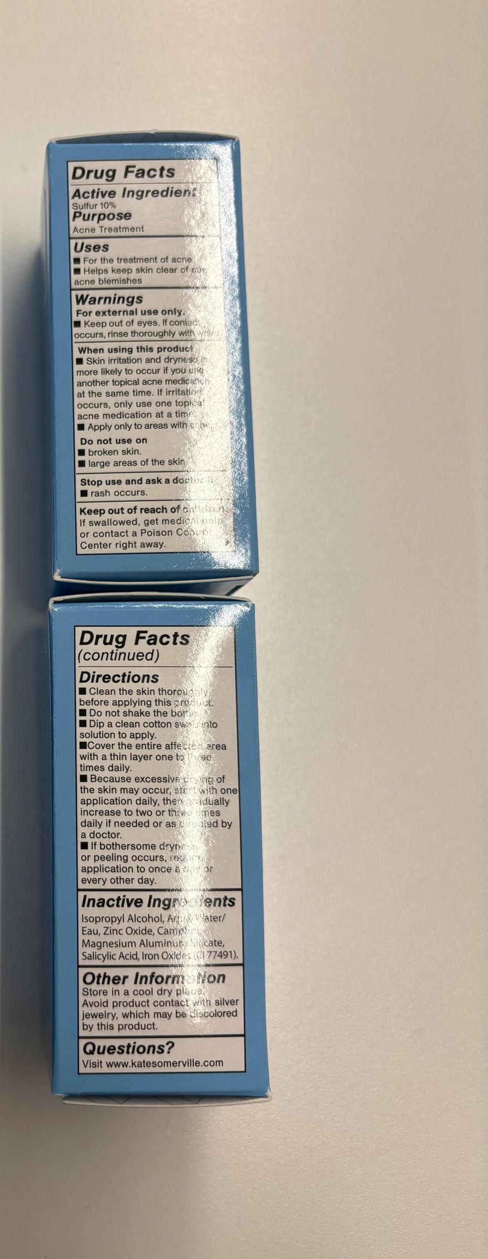 Daily use image showing EradiKate as part of routine for breakouts prevention