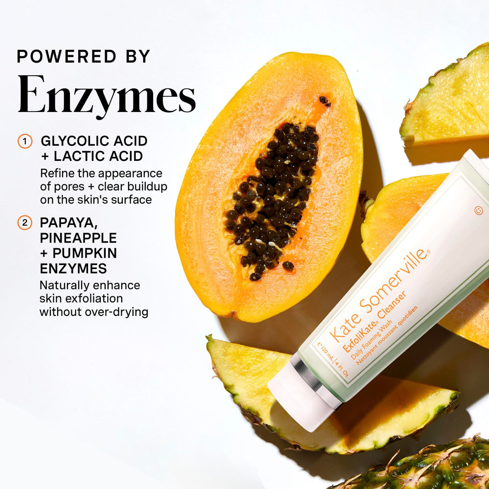 Kate Somerville Exfolikate Cleanser foaming action captured for gentle cleansing