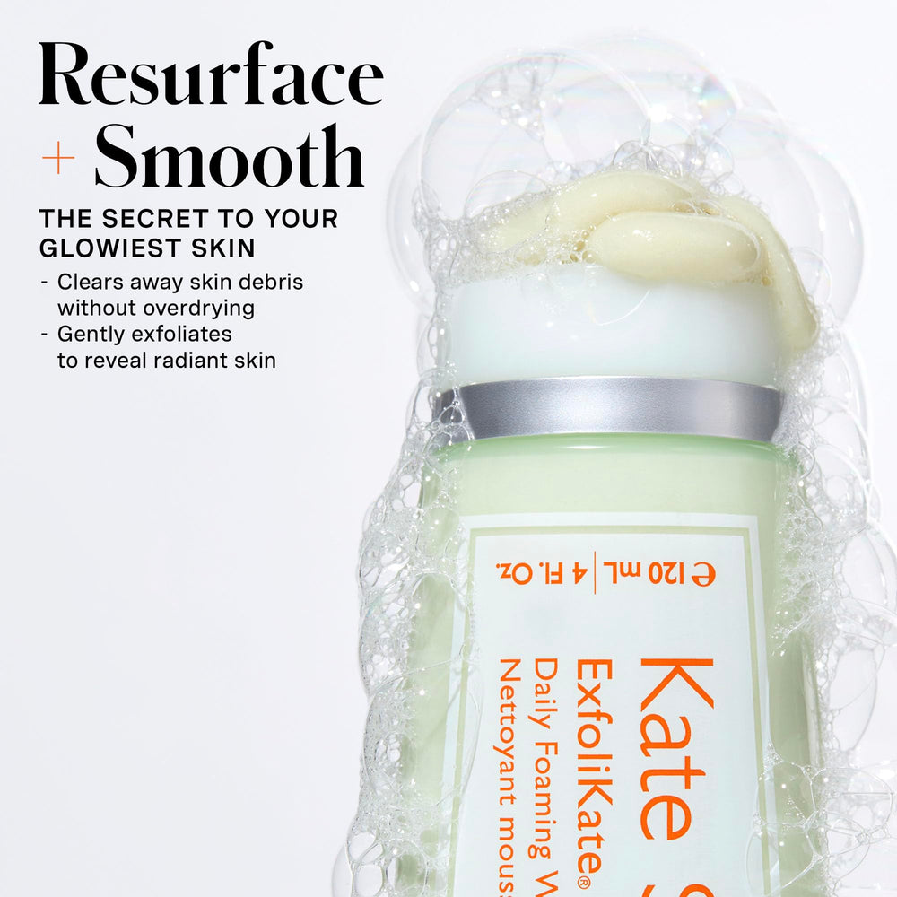 Kate Somerville Exfolikate Cleanser with fruit enzymes aids surface renewal for refreshed skin