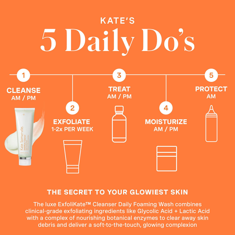 Kate Somerville Exfolikate Cleanser close-up shows foaming texture for gentle scrubbing