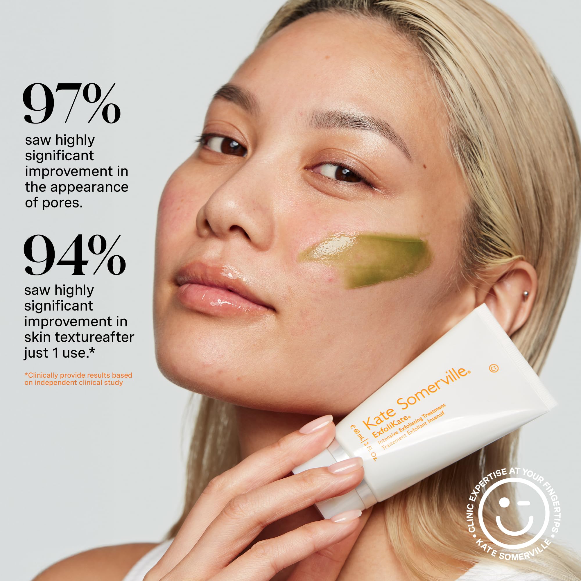 Kate Somerville ExfoliKate Intensive Scrub on the face during massage for radiant skin