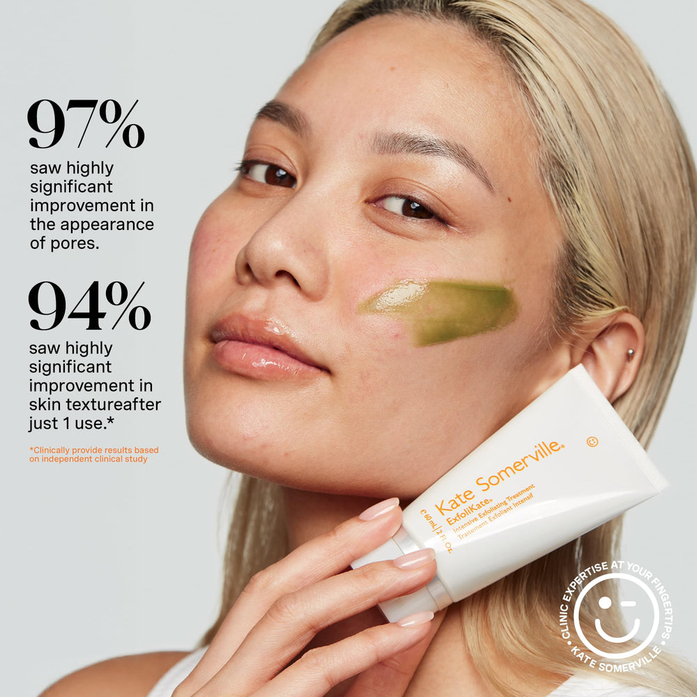 Kate Somerville ExfoliKate Intensive Scrub on the face during massage for radiant skin