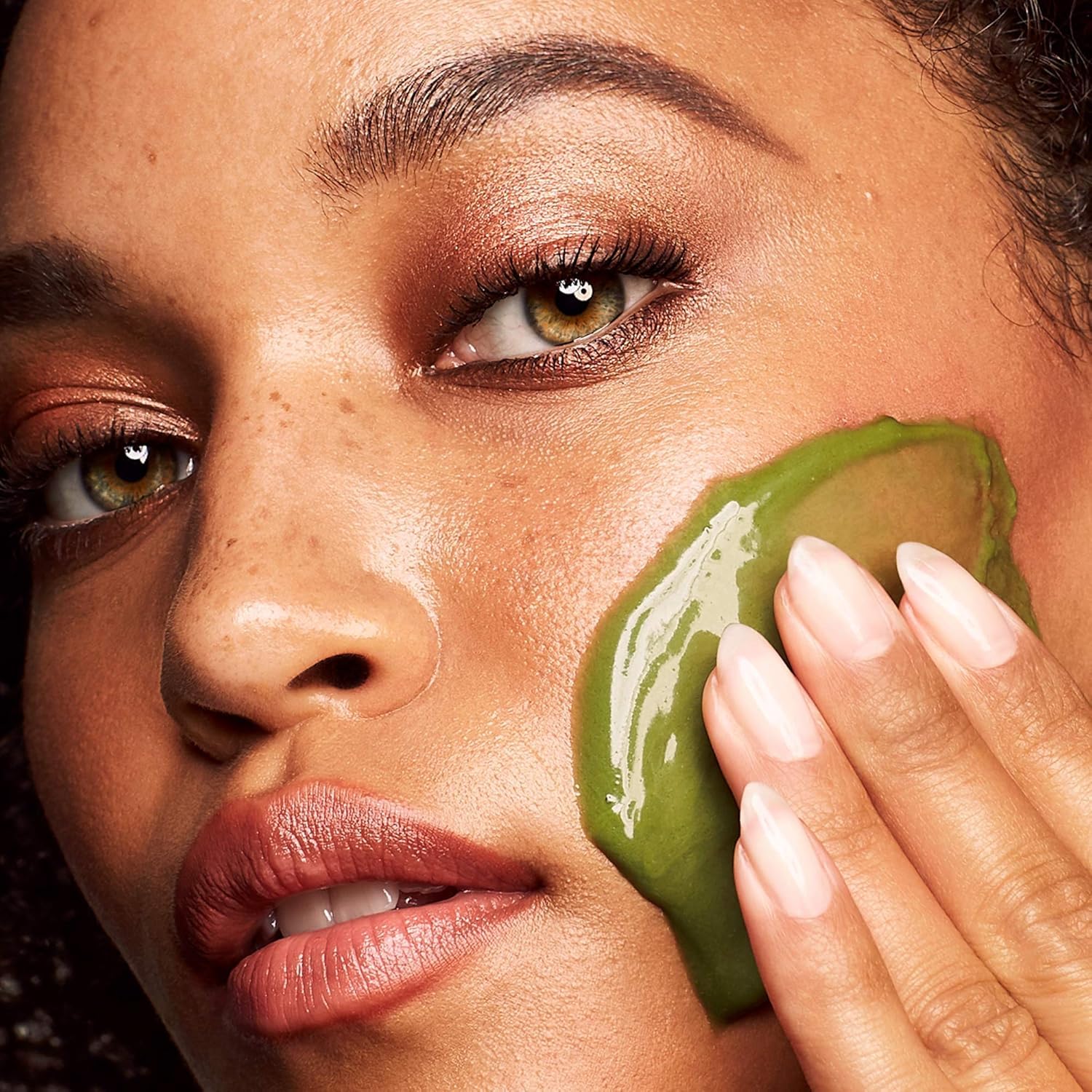 Kate Somerville Exfolikate texture closeup before-and-after concept of smoothing.