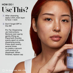 Kate Somerville Goat Milk Moisturizing Cream application on cheeks demonstrates gentle daily skincare routine.