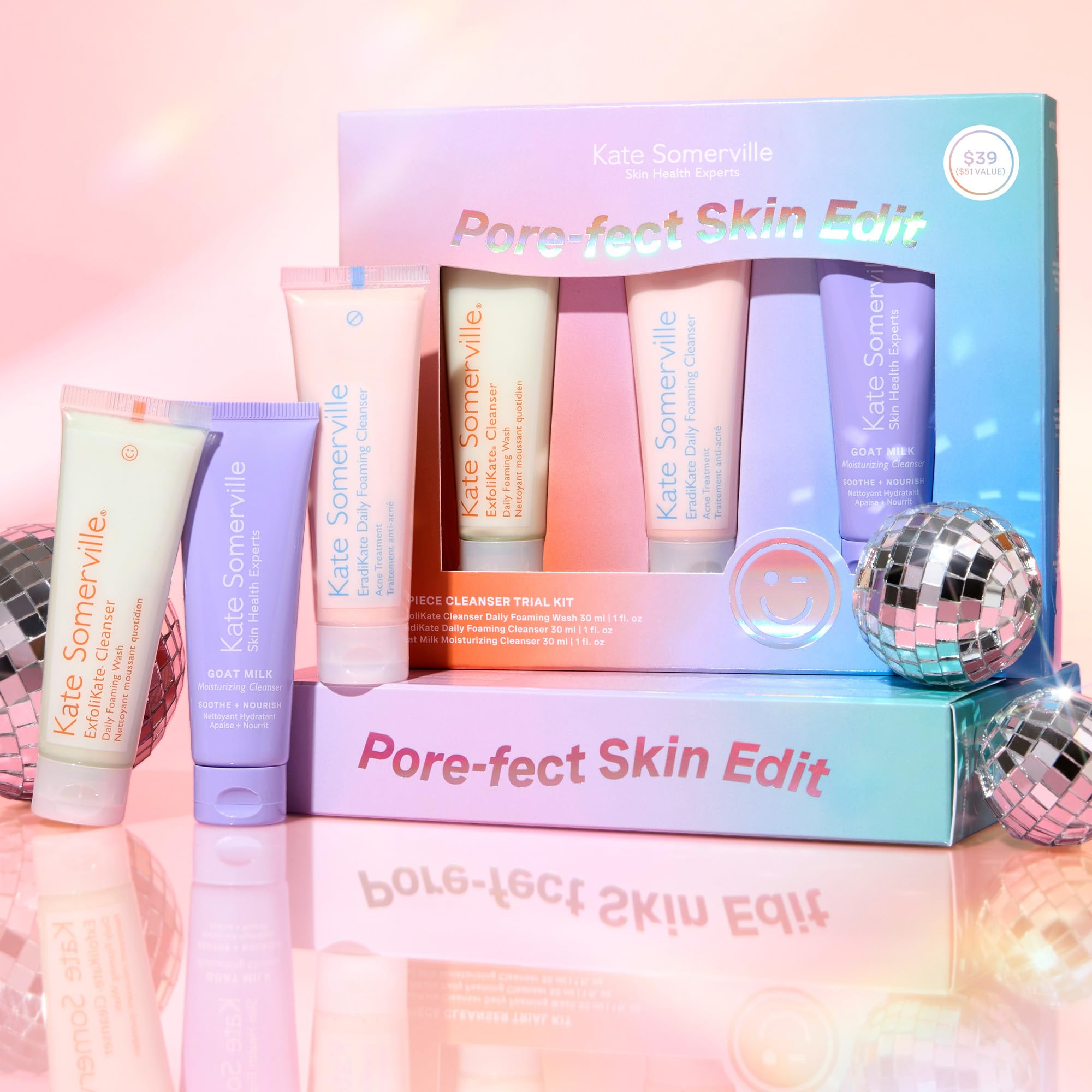Holiday Gift Set display suggesting convenient on-the-go skincare for travel and gifts