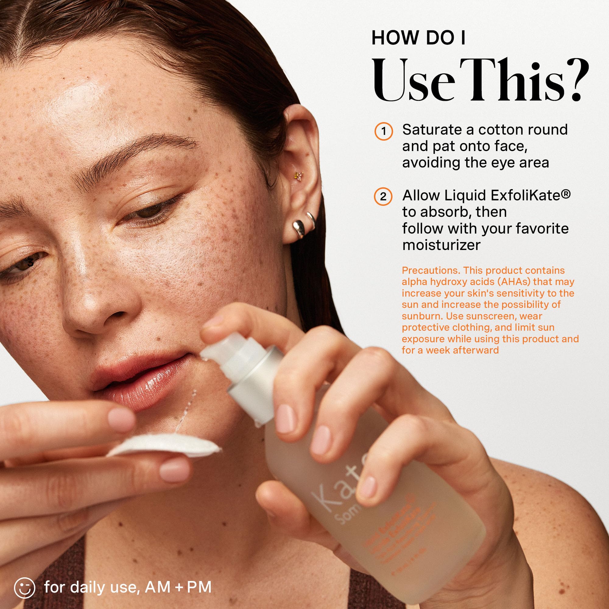 Close-up showing improved pore appearance after exfoliation