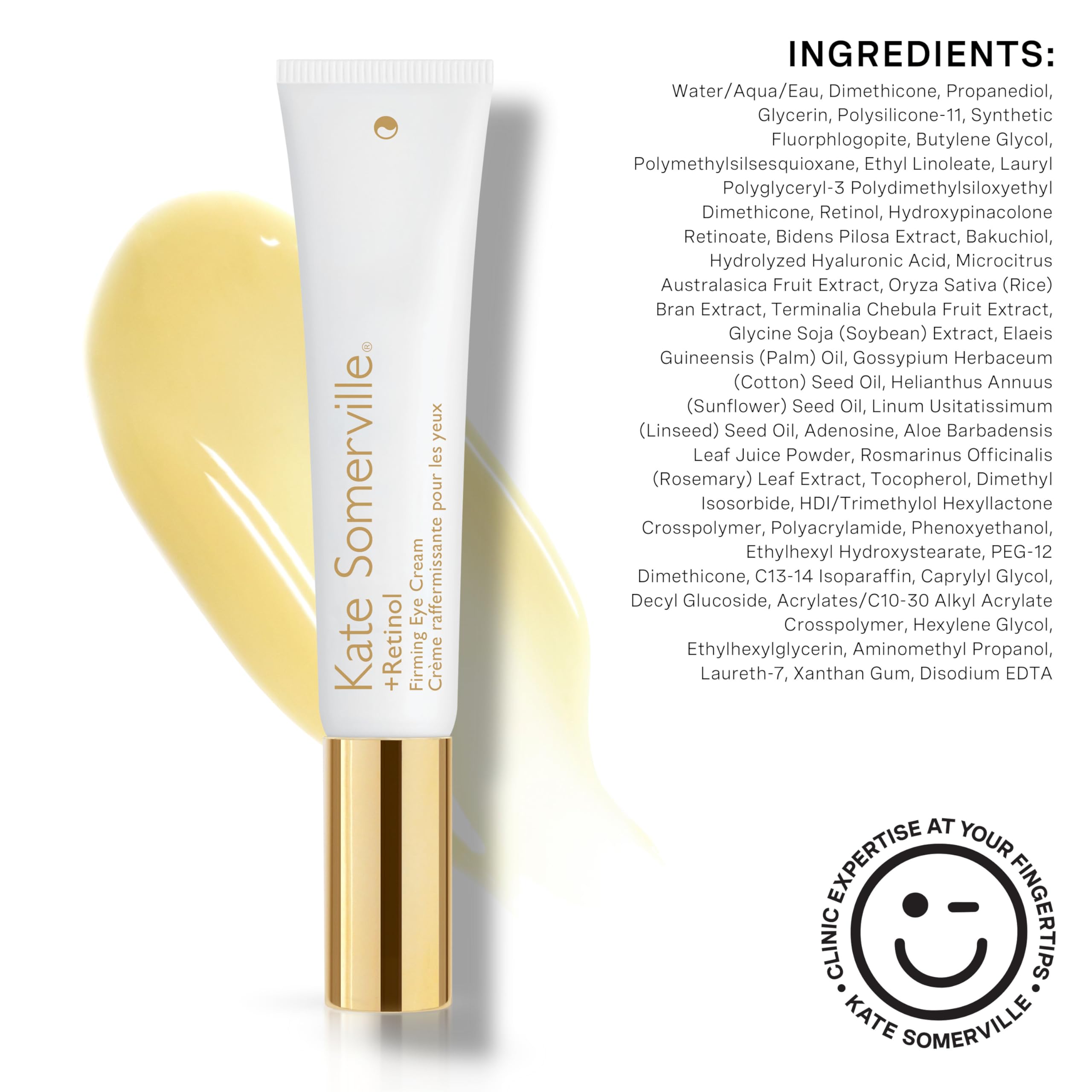 Cream applied on finger ready for gentle dab near eye with Kate Somerville