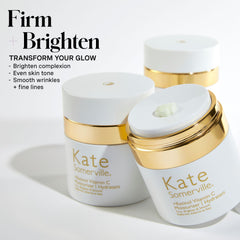 Kate Somerville Retinol Vitamin C Moisturizer cream-swirl highlights brightening and smoothing effects.