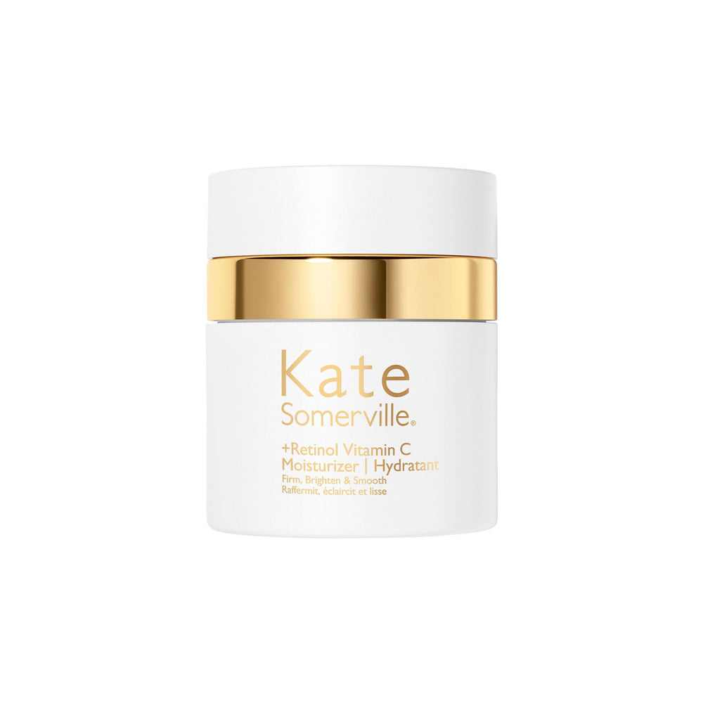 Kate Somerville Retinol Vitamin C Moisturizer ingredients-visual emphasize vitamin C retinol and hyaluronic acid.