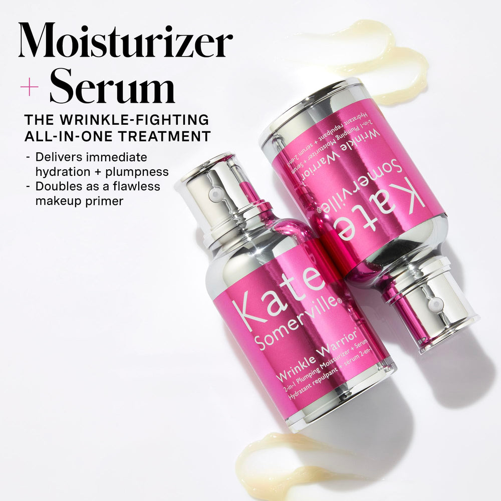 Kate Somerville Wrinkle Warrior moisturizer layer reveals lightweight, non-greasy finish