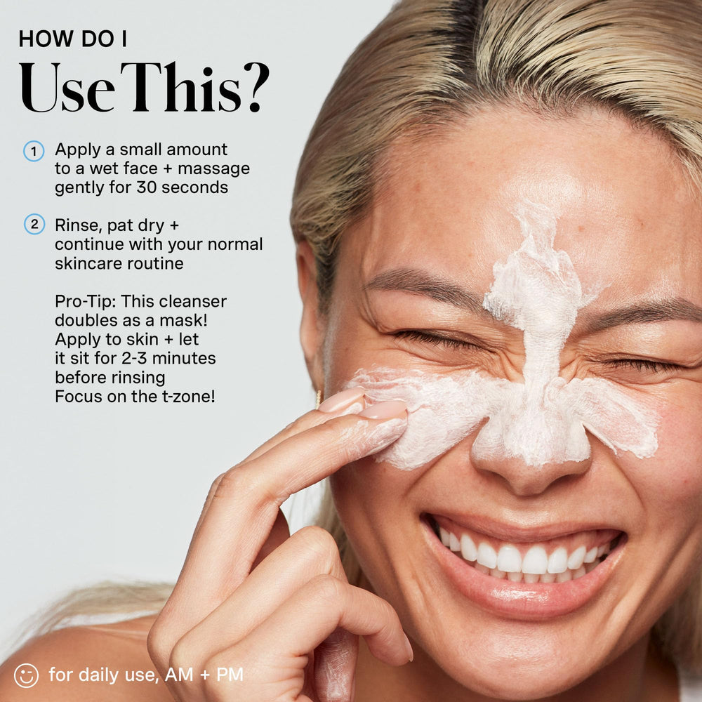 Kate Somerville EradiKate daily-use application shows AM/PM routine for balanced skin.