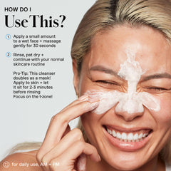 Kate Somerville EradiKate daily-use application shows AM/PM routine for balanced skin.