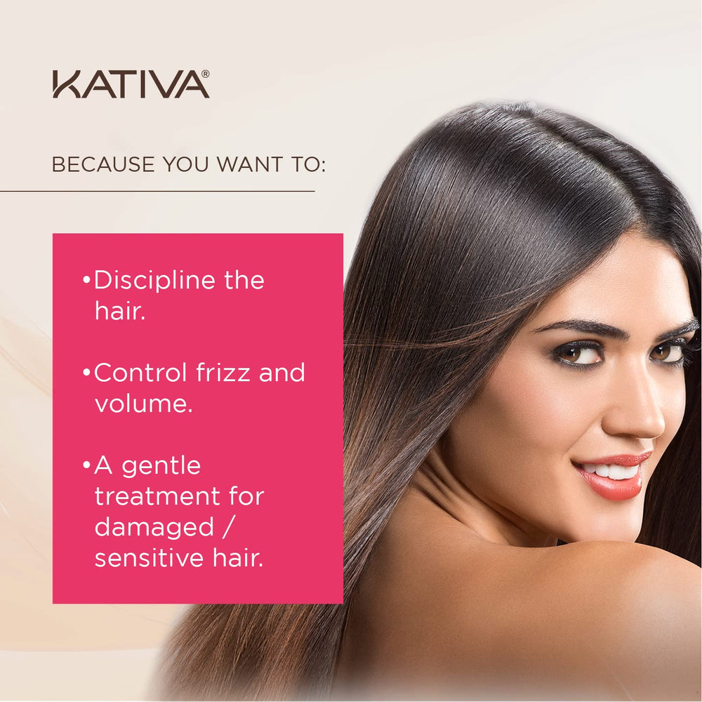 KATIVA Anti-Frizz Xtreme Care conditioner locks in smoothness after treatment