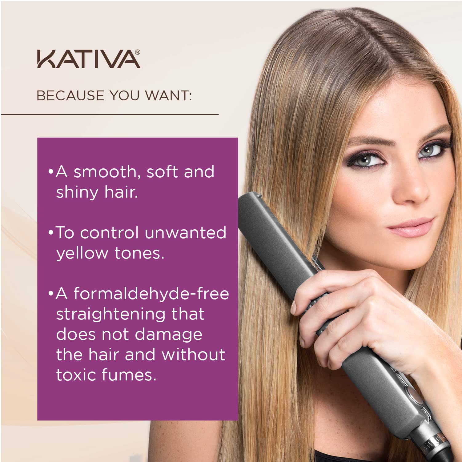 KATIVA blonde-kit step-by-step leaflet guides home treatment