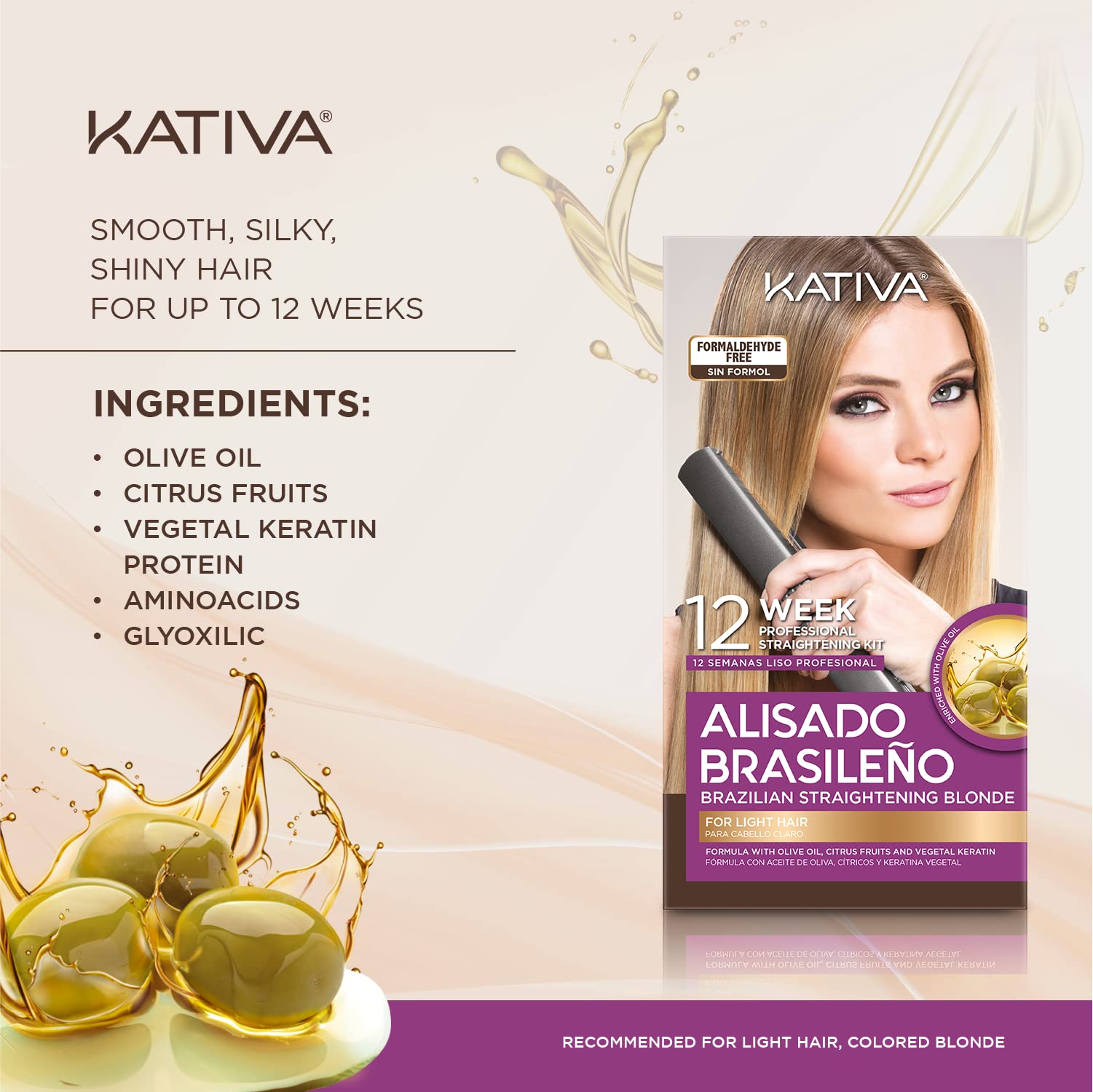 KATIVA blonde-kit olive oil and citrus for moisture and antioxidant care