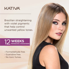 KATIVA blonde-kit straightening mask for smoothing and frizz control