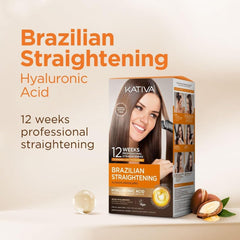 Kativa argan oil bottle highlighting nourishing ingredient for smoother hair