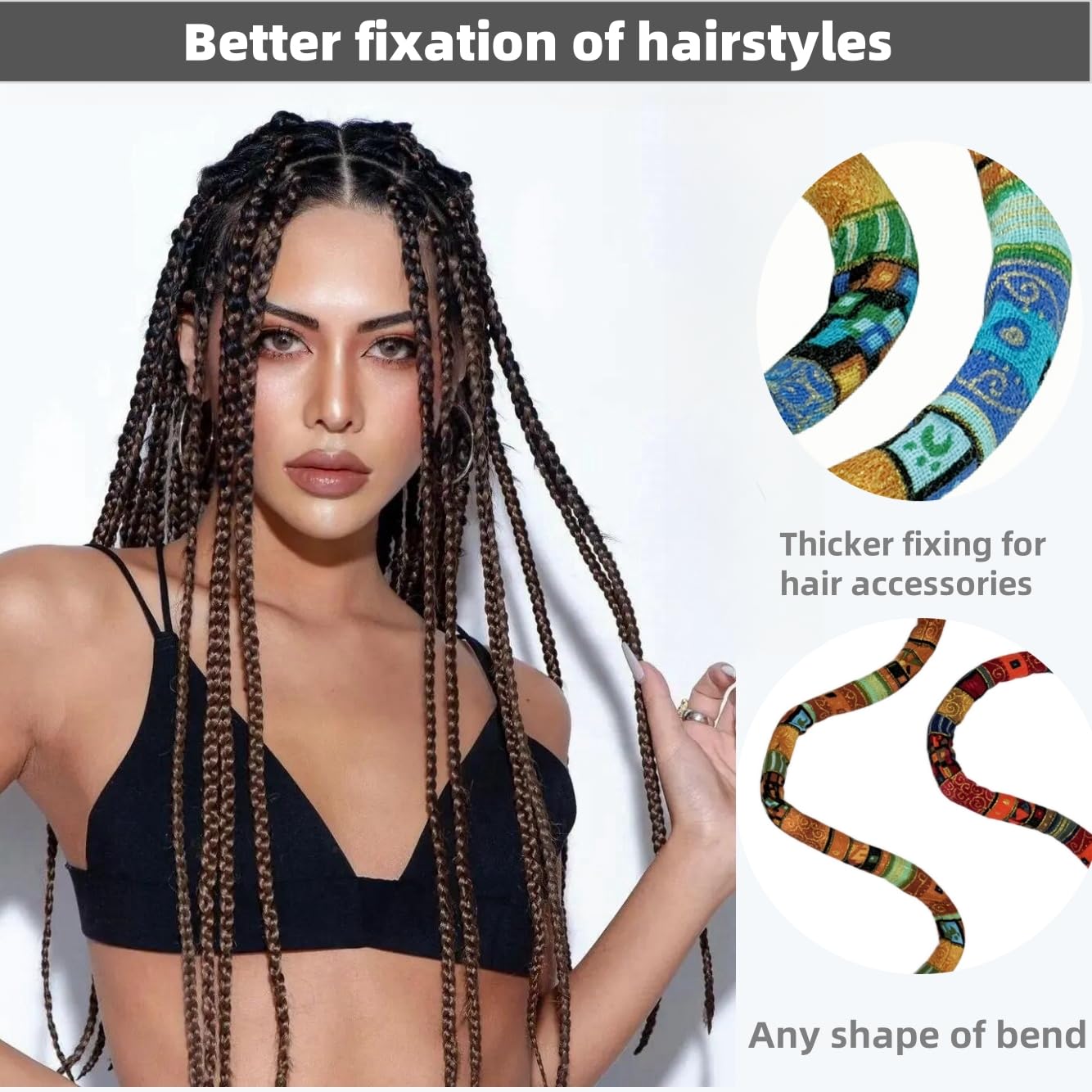 KATOCHUG loc ponytail accessory set with four colors for variety