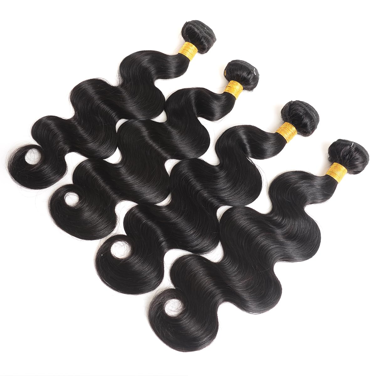 Katspon virgin Brazilian hair 4 bundles in pack ready for install