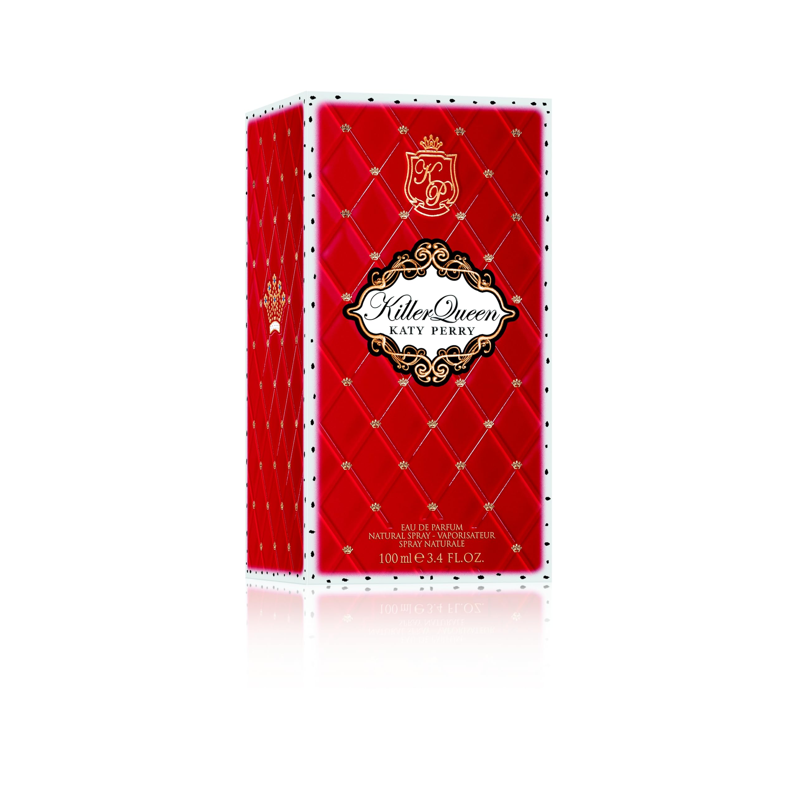 Katy Perry Killer Queen packaging box conveys premium presentation and gift-ready appeal.