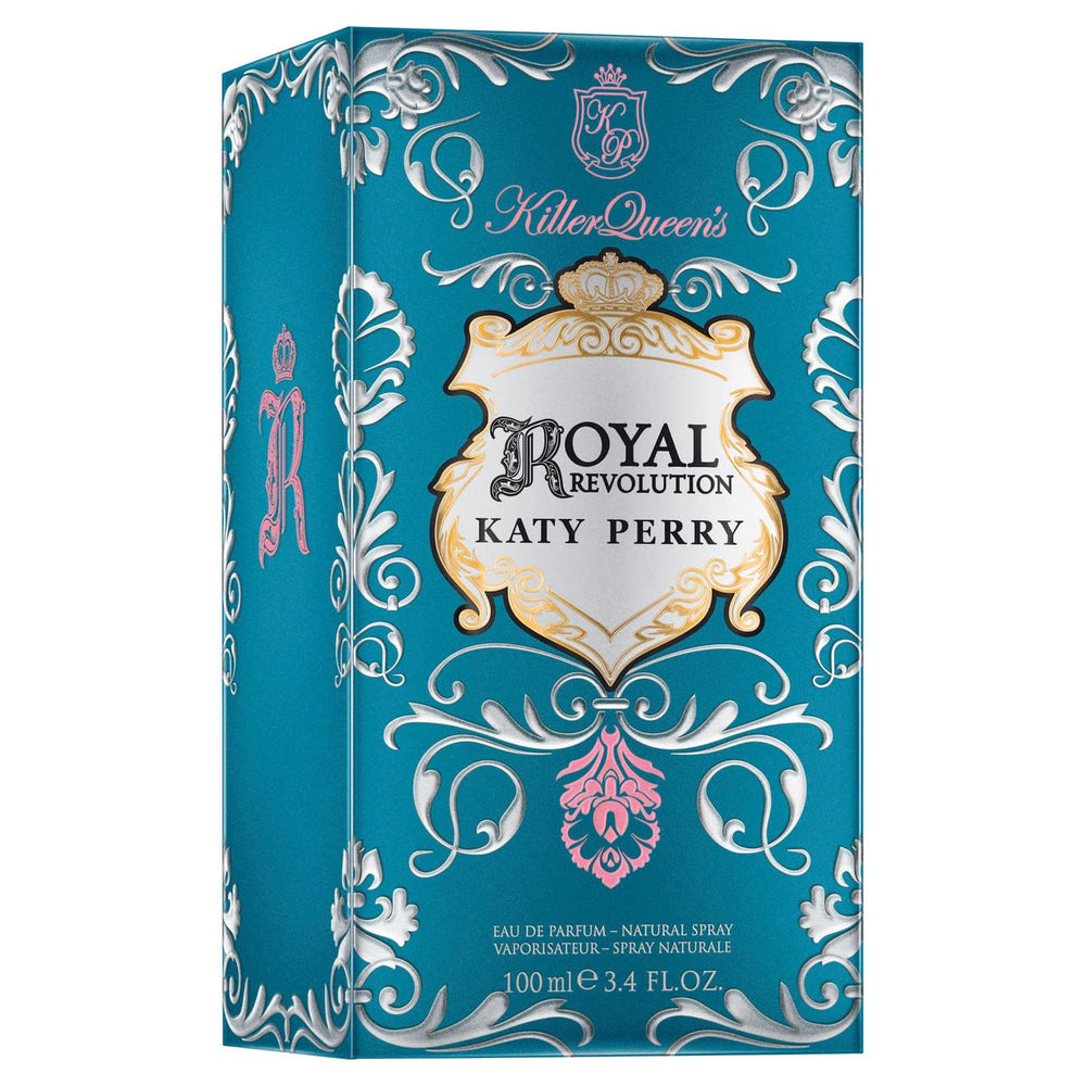 Katy Perry Royal Revolution bottle on dresser suggests everyday wear appeal